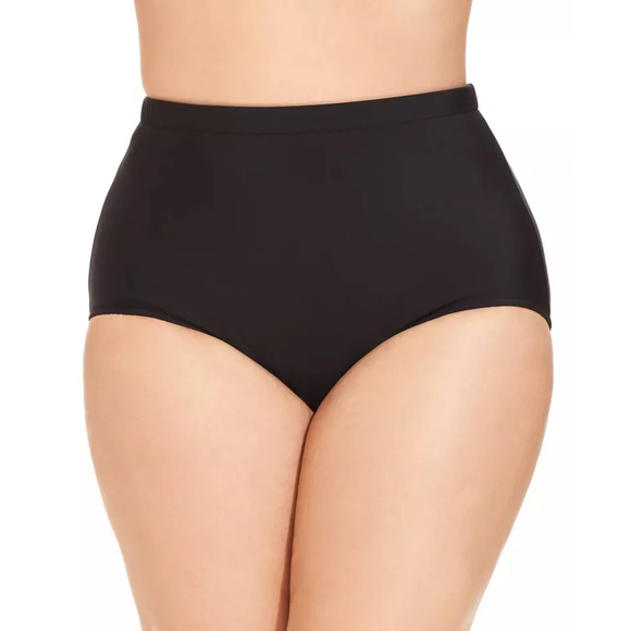 Swim Solutions Mid Rise Tummy Control Bikini Bottoms Size 22W New - Picture 1 of 4